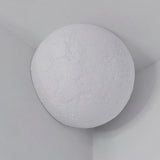 20cm Resin Moon Wall Lamp - Hardwired, Warm White Corner Lamp in Wabi-Sabi Style