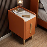 24″ Narrow Bedside Table - Off-White Modern Wood Nightstand Only
