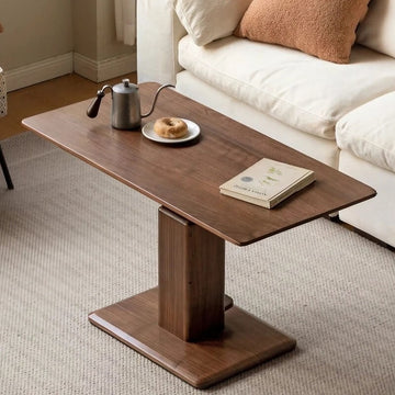 24″ Rectangle Adjustable Height Desk - LiftTop Solid Natural Wood