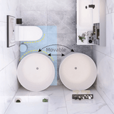31.5″ Acrylic Soaking Bathtub - Round Modern Freestanding Style