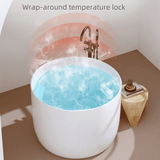 31.5″ Acrylic Soaking Bathtub - Round Modern Freestanding Style