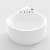 31.5″ Sector Shaped Acrylic Corner Tub - Deep Soaking, Modern Style, Standalone