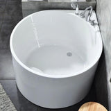 35.43″ Corner Tub - Standalone Modern Irregular Deep Soaking Acrylic Bath