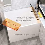 39.4″ Back To Wall Modern Rectangle Japanese Soaking Bathtub - Acrylic