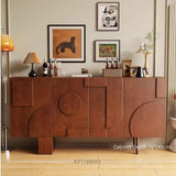 39.4" Modern White Birch Sideboard with Doors and 3 Shelves