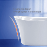 43.1″ Oval Acrylic Japanese Deep Soaking Bathtub - Modern Freestanding Style