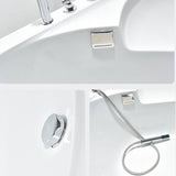 43.31″ Standalone Sector Corner Tub - Modern Acrylic Deep Soaking Therapy