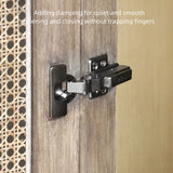 43" Rattan Dresser with Shelves and Doors Included - Japandi Style - Natural Color