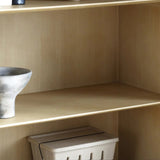 43" Rattan Dresser with Shelves and Doors Included - Japandi Style - Natural Color