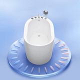 47.2″ Modern Oval Acrylic Freestanding Japanese Deep Soaking Bathtub