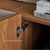 47.2″ White Wood Sideboard - Modern Style with Doors and Shelves