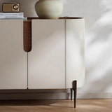 47.2″ White Wood Sideboard - Modern Style with Doors and Shelves