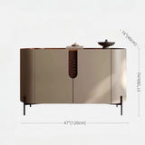 47.2″ White Wood Sideboard - Modern Style with Doors and Shelves