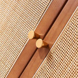 55" Rattan Dresser - 3 Drawers - Walnut - Japandi Style