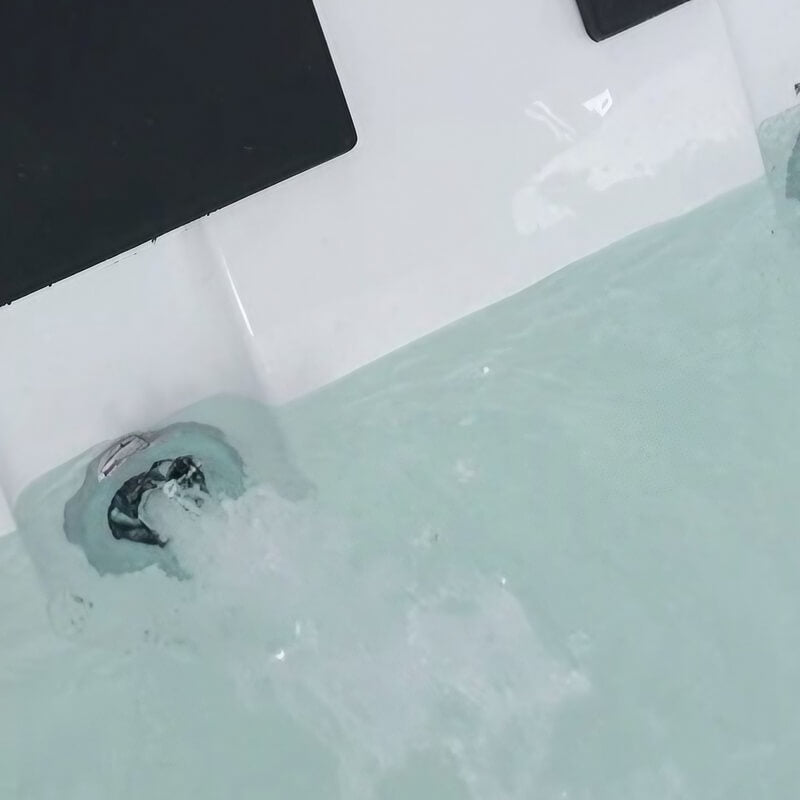 59.06″ Modern Acrylic Rectangle Deep Soaking Two Person Bathtub - Standalone