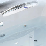 66.93″ Acrylic Irregular Deep Soaking Bathtub for Two - Modern Standalone