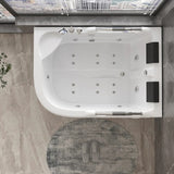 66.93″ Acrylic Irregular Deep Soaking Bathtub for Two - Modern Standalone