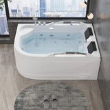 66.93″ Acrylic Irregular Deep Soaking Bathtub for Two - Modern Standalone