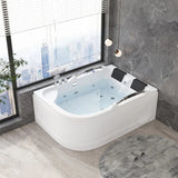 66.93″ Acrylic Irregular Deep Soaking Bathtub for Two - Modern Standalone