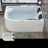 66.93″ Acrylic Irregular Deep Soaking Bathtub for Two - Modern Standalone
