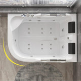 66.93″ Acrylic Irregular Deep Soaking Bathtub for Two - Modern Standalone