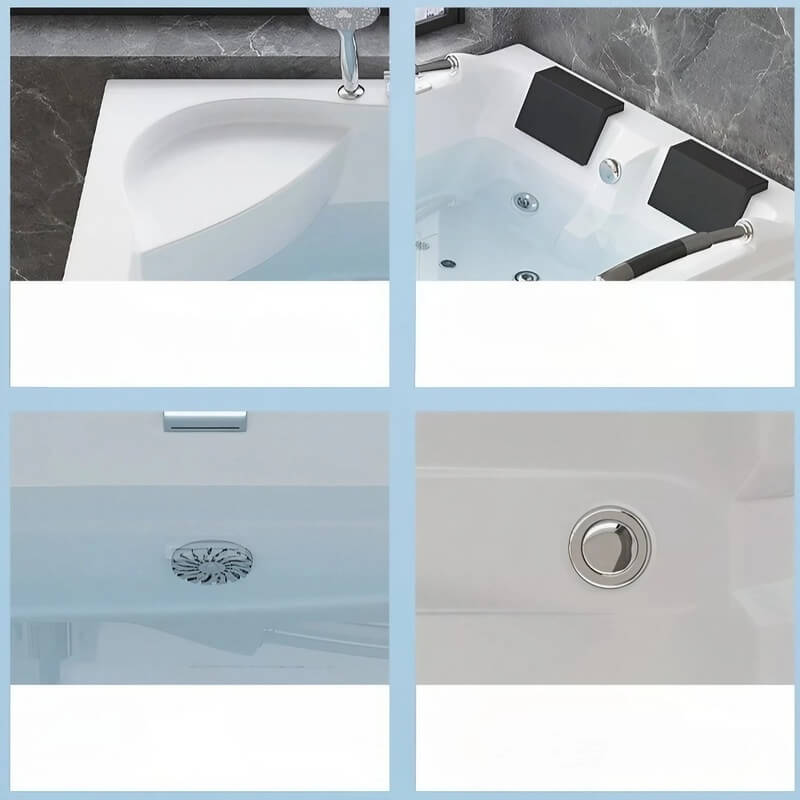 66.93″ Acrylic Irregular Deep Soaking Bathtub for Two - Modern Standalone