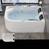66.93″ Acrylic Irregular Deep Soaking Bathtub for Two - Modern Standalone