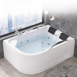 66.93″ Acrylic Irregular Deep Soaking Bathtub for Two - Modern Standalone