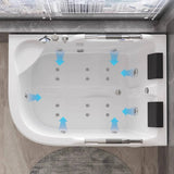 66.93″ Acrylic Irregular Deep Soaking Bathtub for Two - Modern Standalone