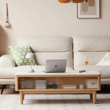 Adjustable Height Desk Solid Wood - White Rectangle Top - LiftTop Storage