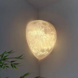 Lámpara de Esquina Minimalista Moderna Lámpara de Pared Luna - Blanco Cálido - Resina