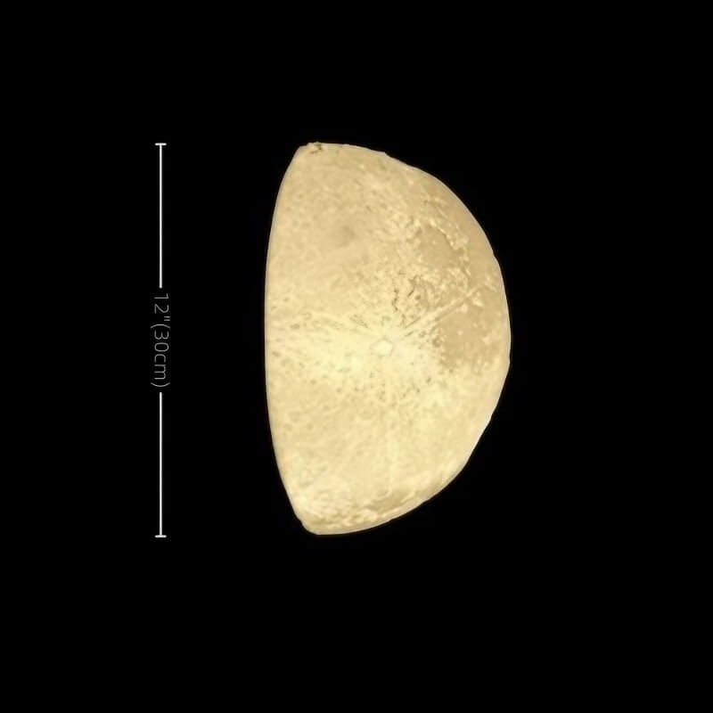 Minimalist Modern Corner Lamp - 20cm Moon Wall Lamp - Warm White - Resin