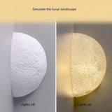 Minimalist Modern Corner Lamp - 20cm Moon Wall Lamp - Warm White - Resin
