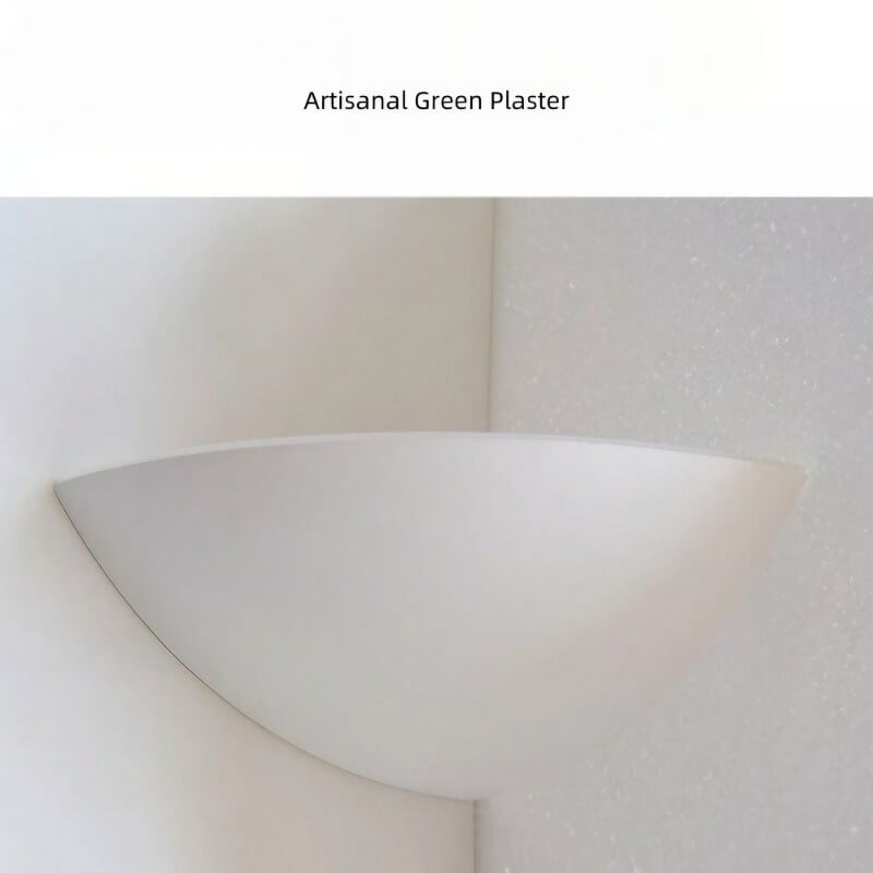 Minimalist Modern Corner Lamp - 8.1"L x 4.3"H x 8.1"W, 5W, 3000K, 110V~220V Hardwired Rounded Plaster Wall Light
