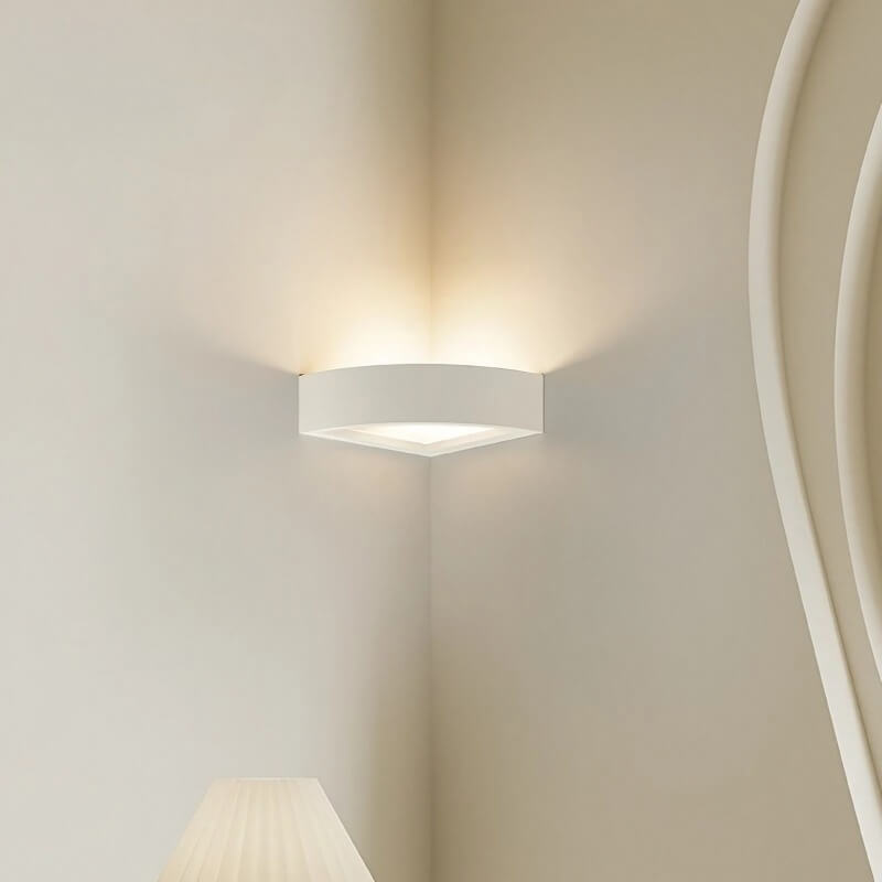 Plaster Corner Lamp 8.3"L * 2.7"H * 8.3"W - 3000K Warm White, 5W, Modern Minimalist, 110V-220V