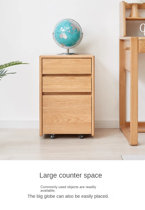 Oak Solid Wood Drawer Multi-Functional Bedside Table