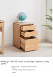 Oak Solid Wood Drawer Multi-Functional Bedside Table