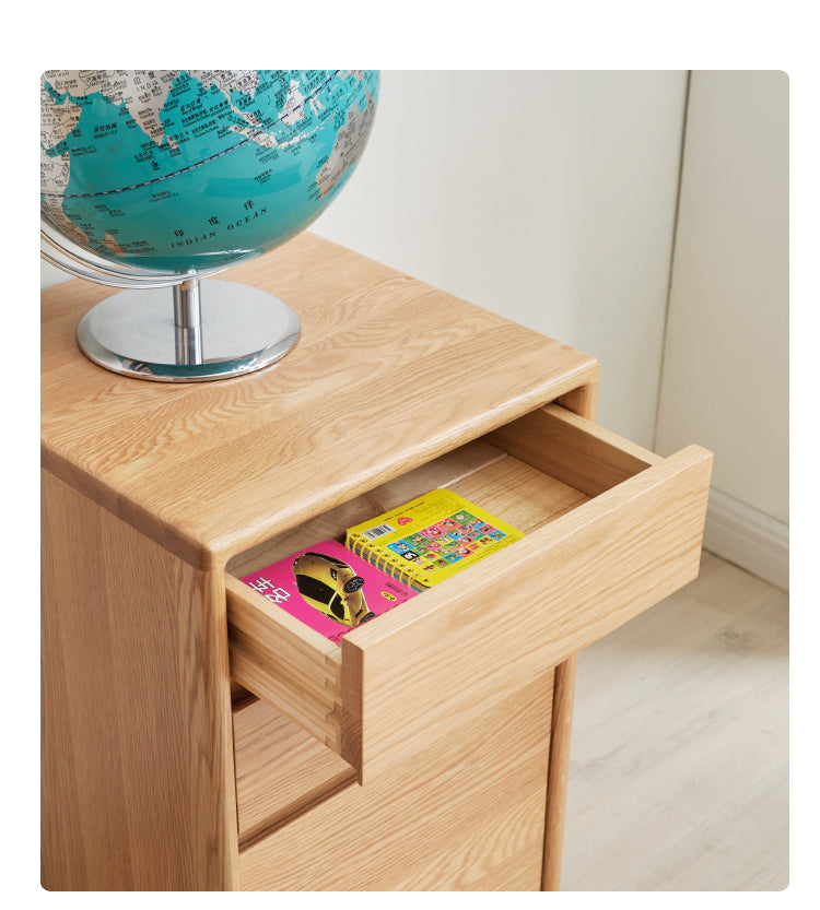 Oak Solid Wood Drawer Multi-Functional Bedside Table