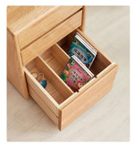 Oak Solid Wood Drawer Multi-Functional Bedside Table