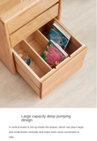 Oak Solid Wood Drawer Multi-Functional Bedside Table