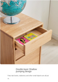 Oak Solid Wood Drawer Multi-Functional Bedside Table