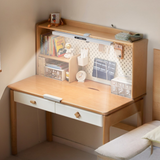 Bureau d'apprentissage pour enfants en bois massif de hêtre avec lampe de protection pour les yeux