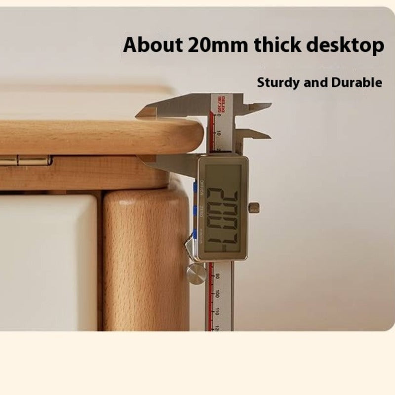 Beech Solid Wood Kids Learning Desk with Eye Protection Lamp