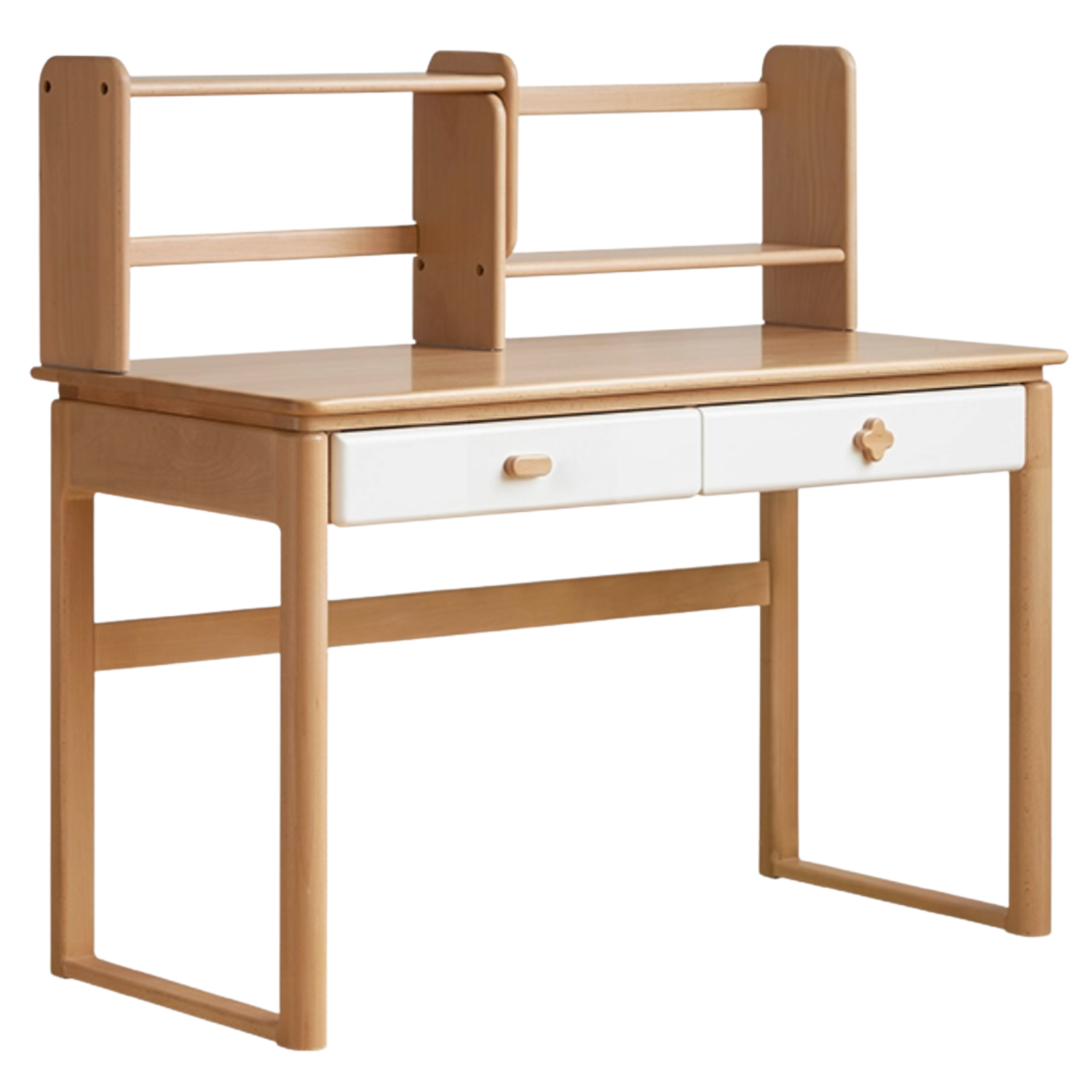 Bureau d'apprentissage pour enfants en bois massif de hêtre avec lampe de protection pour les yeux