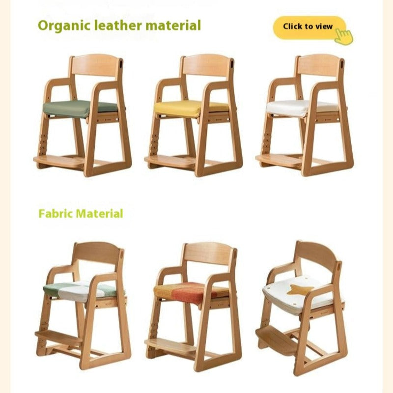 Beech Solid Wood Washable Kids Soft Chair