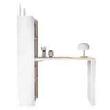 Beech Solid Wood Desk Bookcase Combination