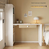 Beech Solid Wood Desk Bookcase Combination