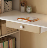 Beech Solid Wood Desk Bookcase Combination