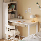 Beech Solid Wood Desk Bookcase Combination