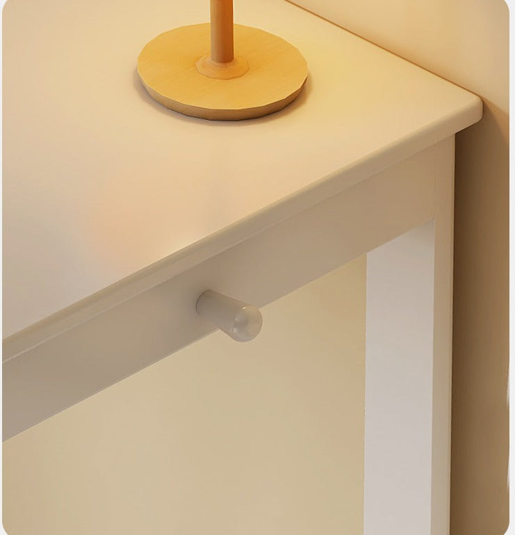 Beech Solid Wood Desk Bookcase Combination